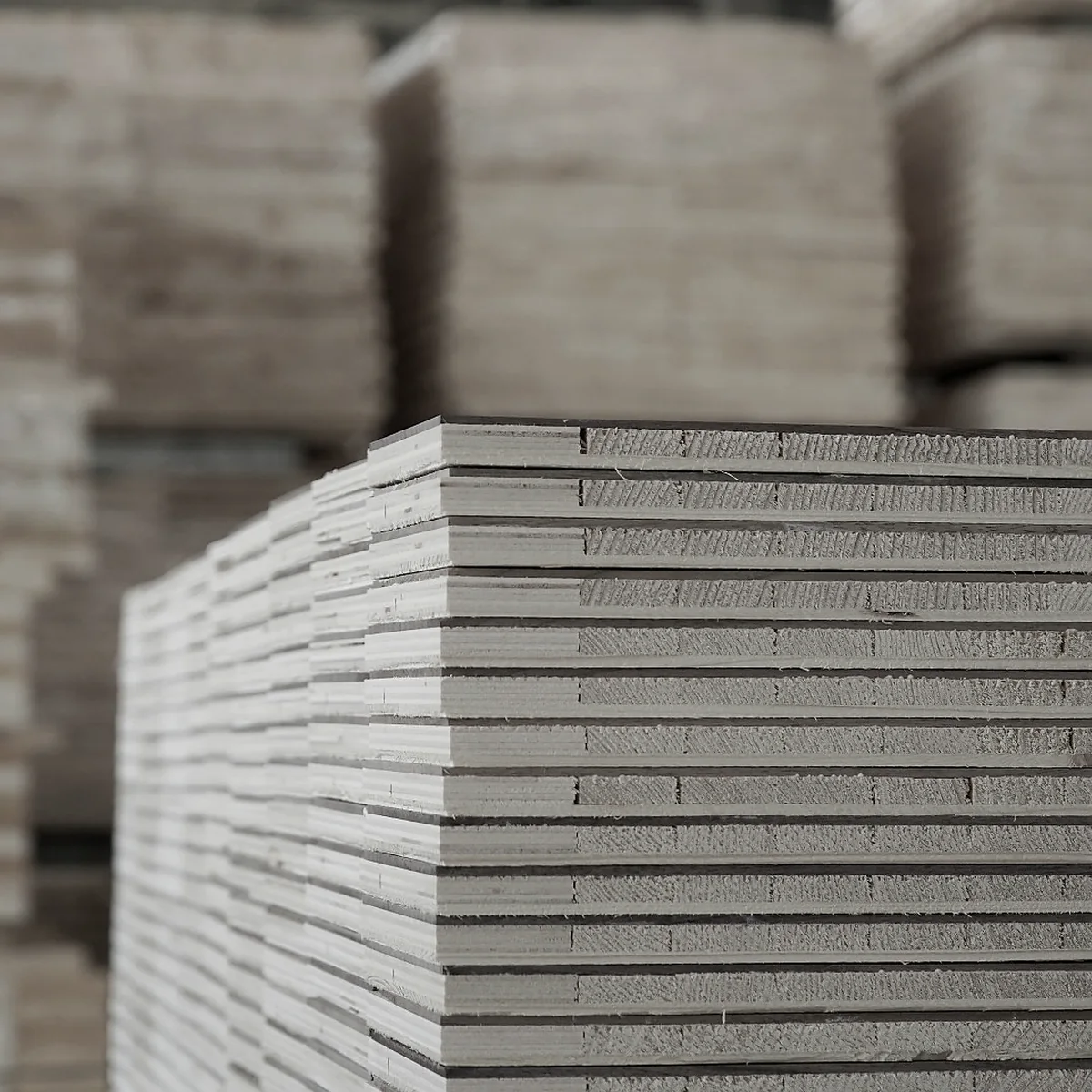 Engineered wood core stack detail
